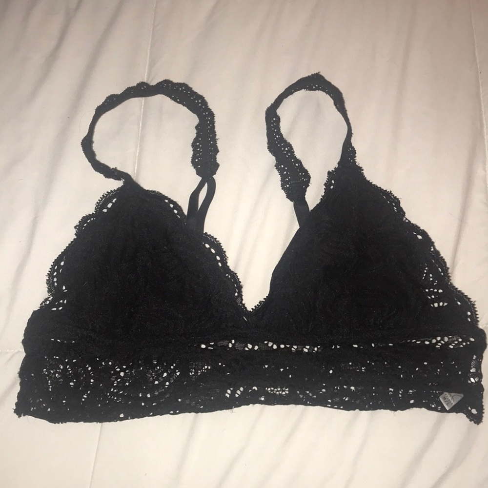 Black lace bralette